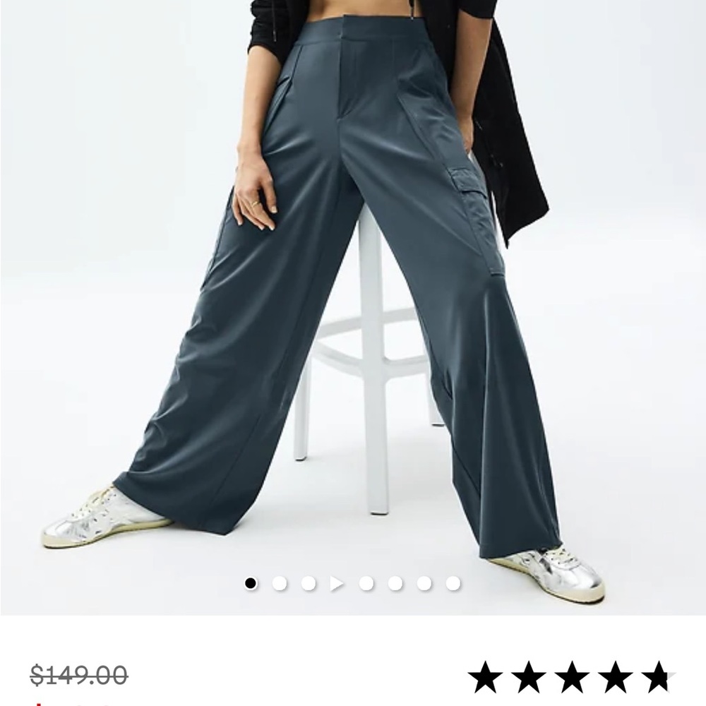 Athleta Pinnacle Cargo Trouser Size 6 color Eden (teal)
